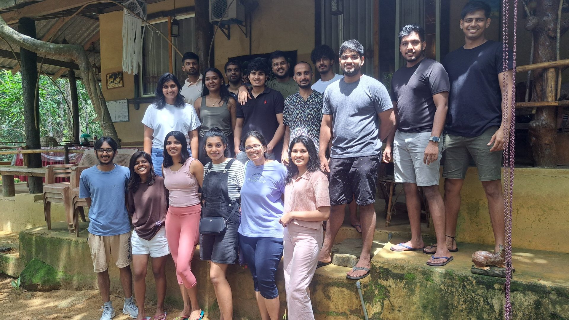 Group photo at villa