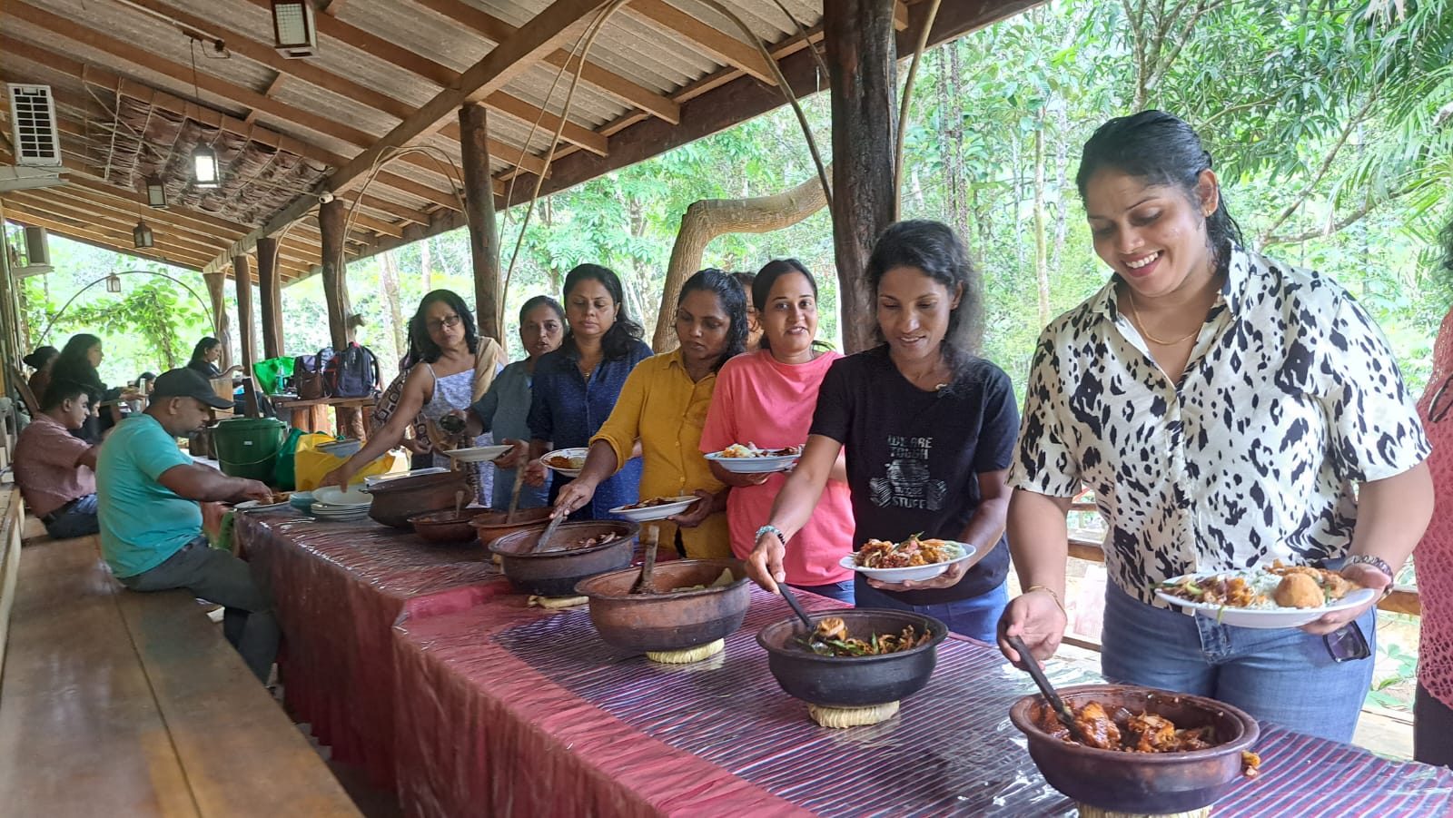 Guests enjoying food