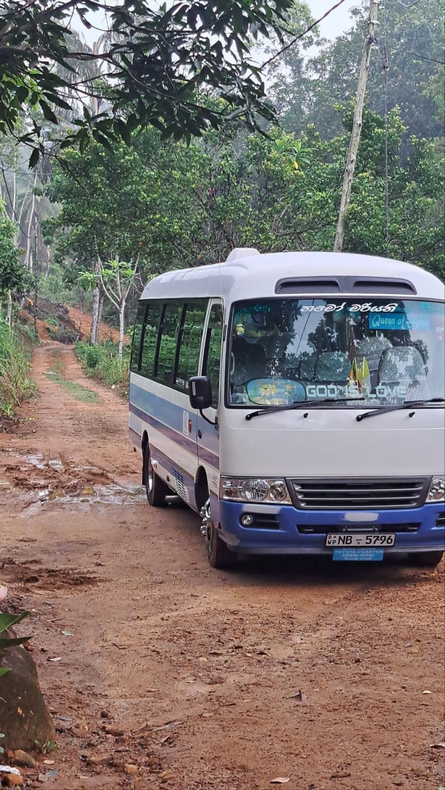 Bus on villa road